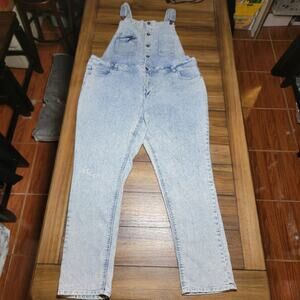 Highway Jeans Denim Ladies Overalls w/ Full Button Front - Size 22